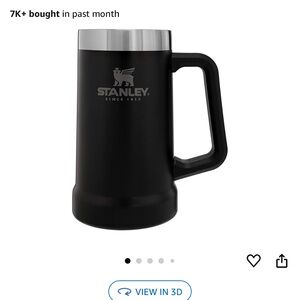 Stanley Matte Black Mug with Silver Rim